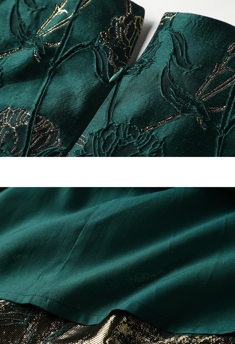 Designer Swan Jacquard Dress