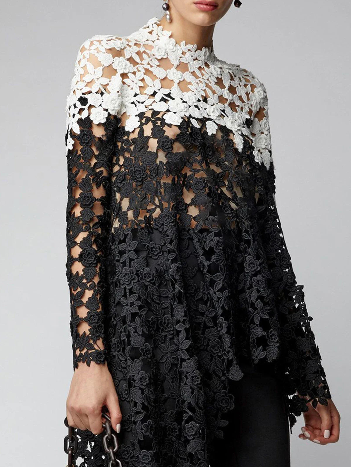 Lace Asymmetrical Top
