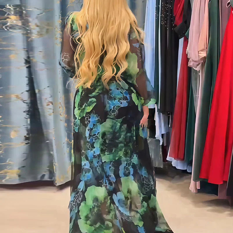 Bohemian Green Dress
