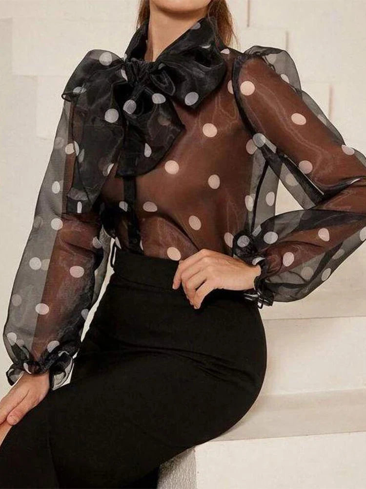 Polka Dot Print Shirt