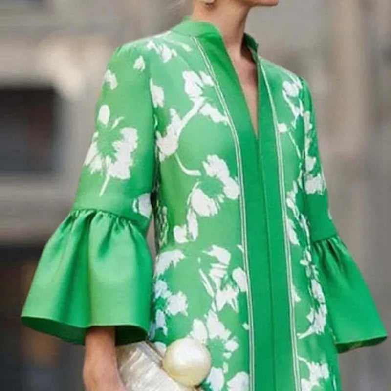 Green French Dress