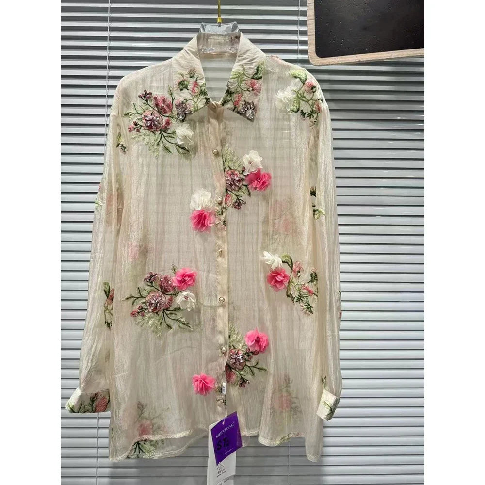 Embroidered Floral Shirt