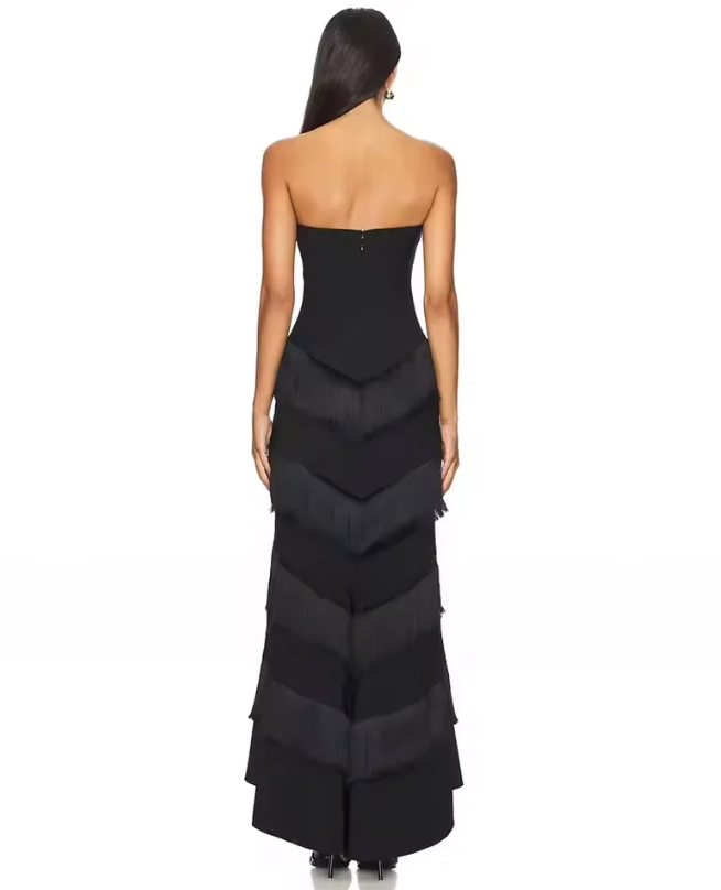 Modern Black Evening Gown