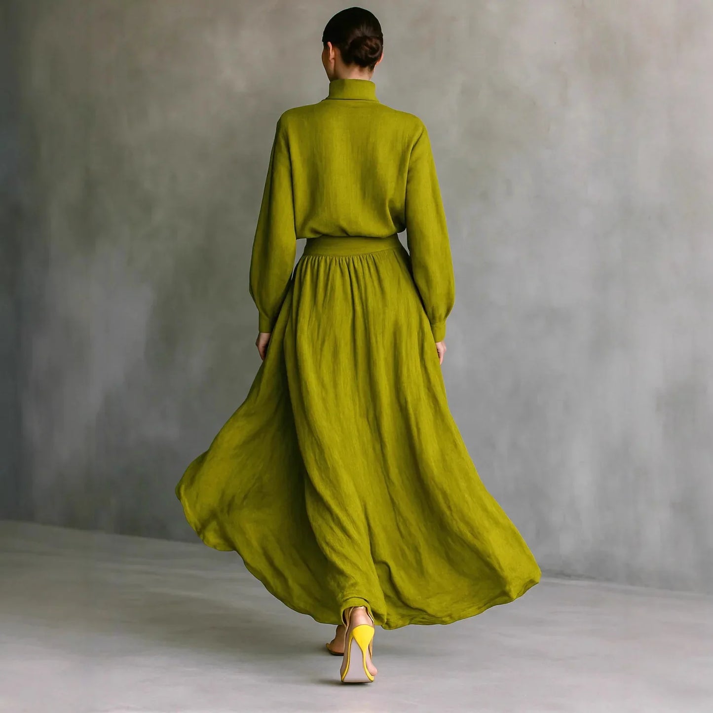 Turtleneck Top & Maxi Skirt