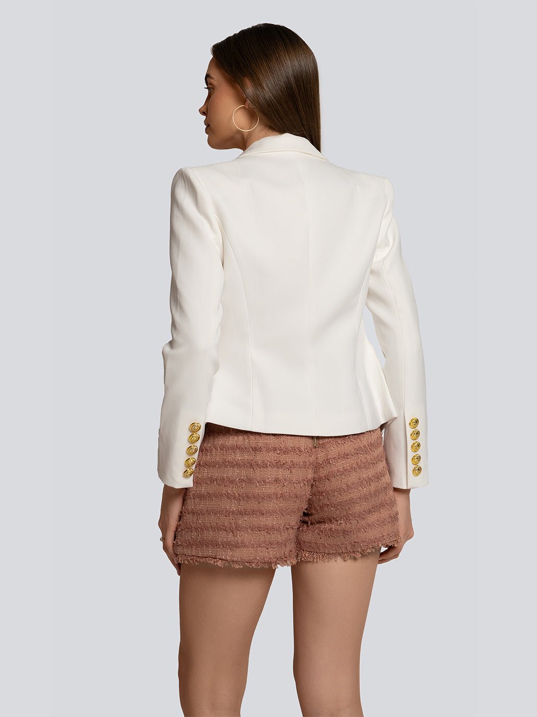 Mona Button Detail Tailored Blazer