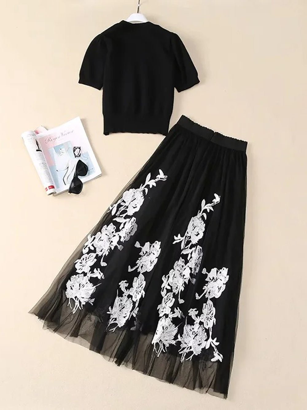 Rebecca Embroidery Skirt & Top Set