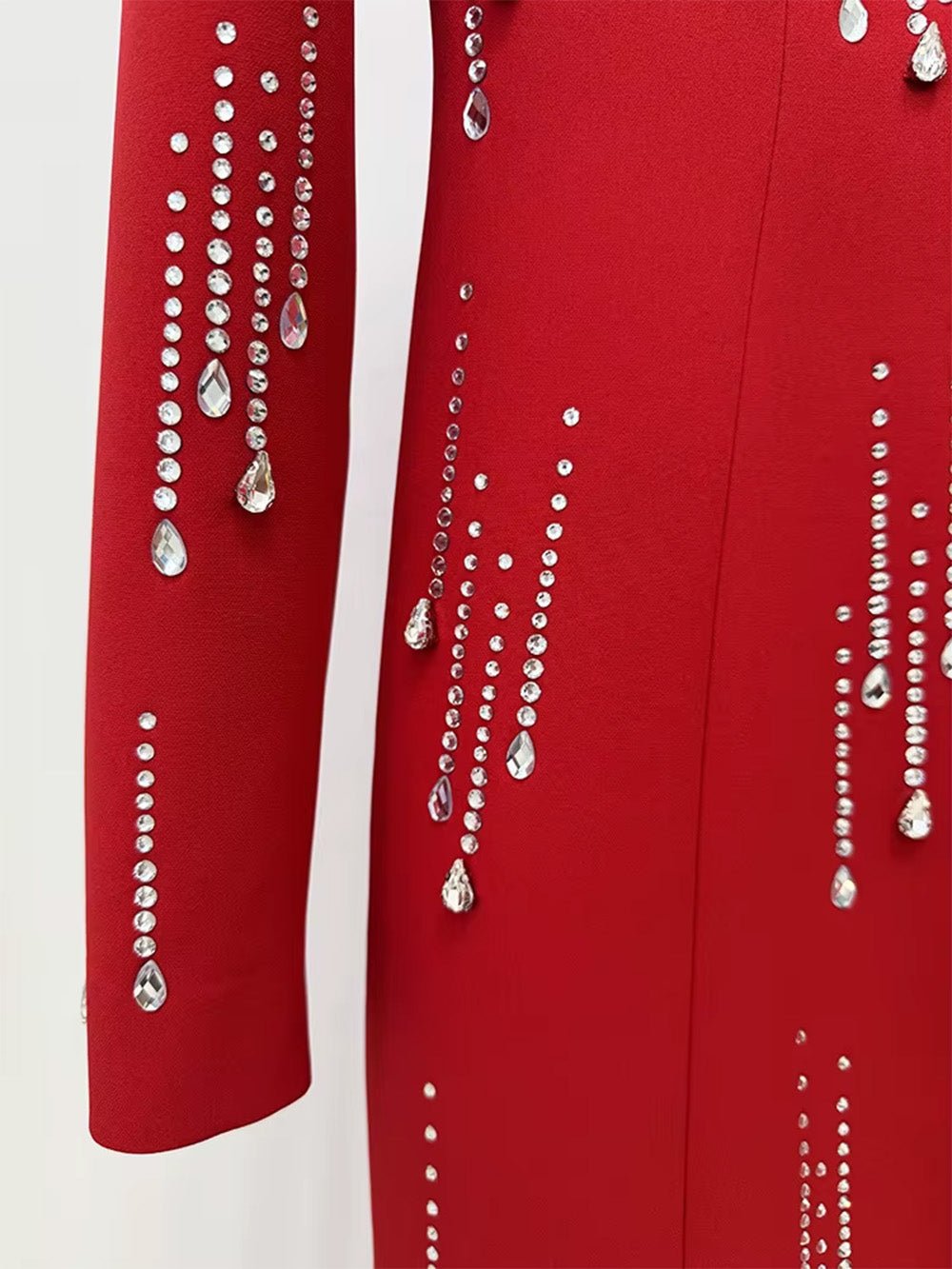 Valentina Crystal Embellished Long Sleeve Maxi Dress