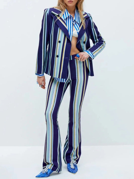 Vivienne Striped Blazer Pants Set
