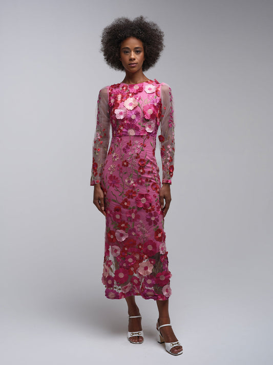 Drucilla Flower Prom Midi Dress