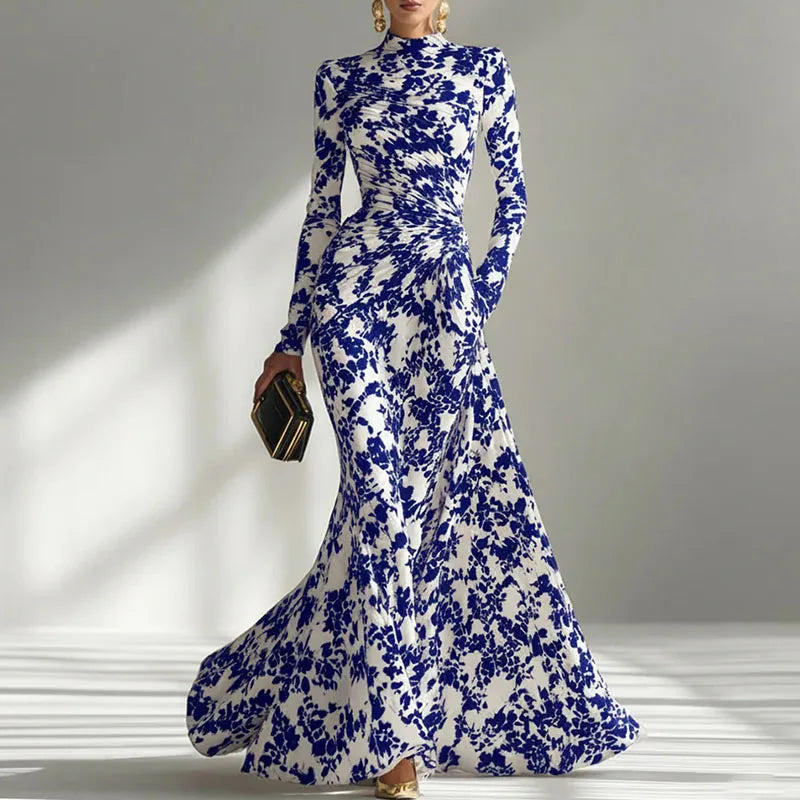 Sexy Floral Print Maxi Dress