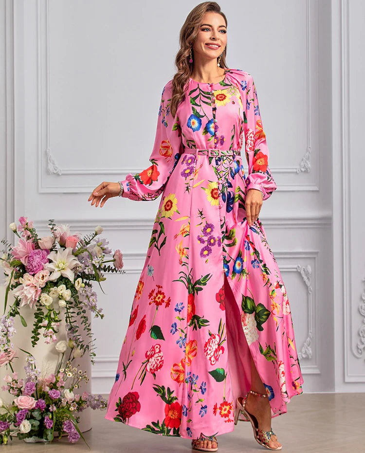 Koral Chiffon Maxi Dress