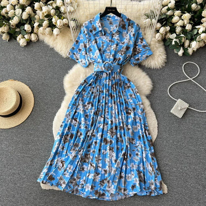 Print Drape Dress