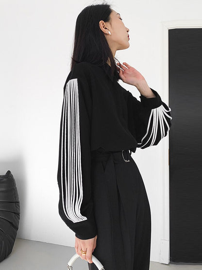Lapel Lantern Blouse