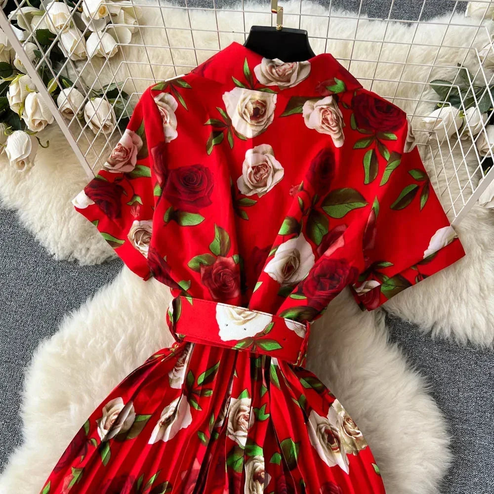 Print Drape Dress