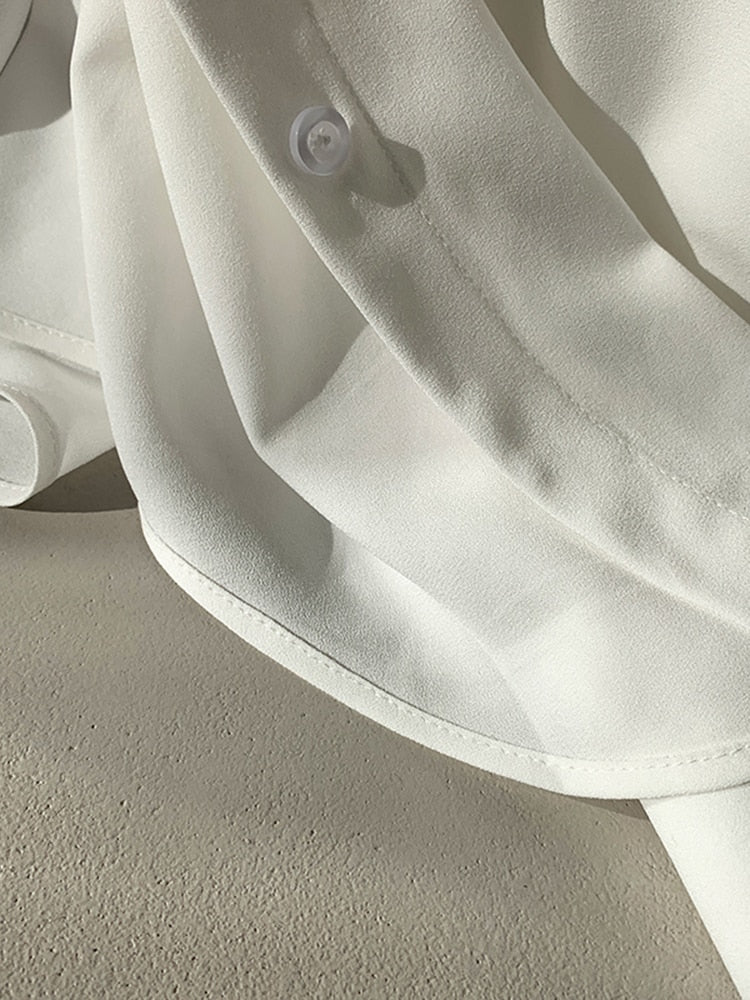 Lapel Lantern Blouse