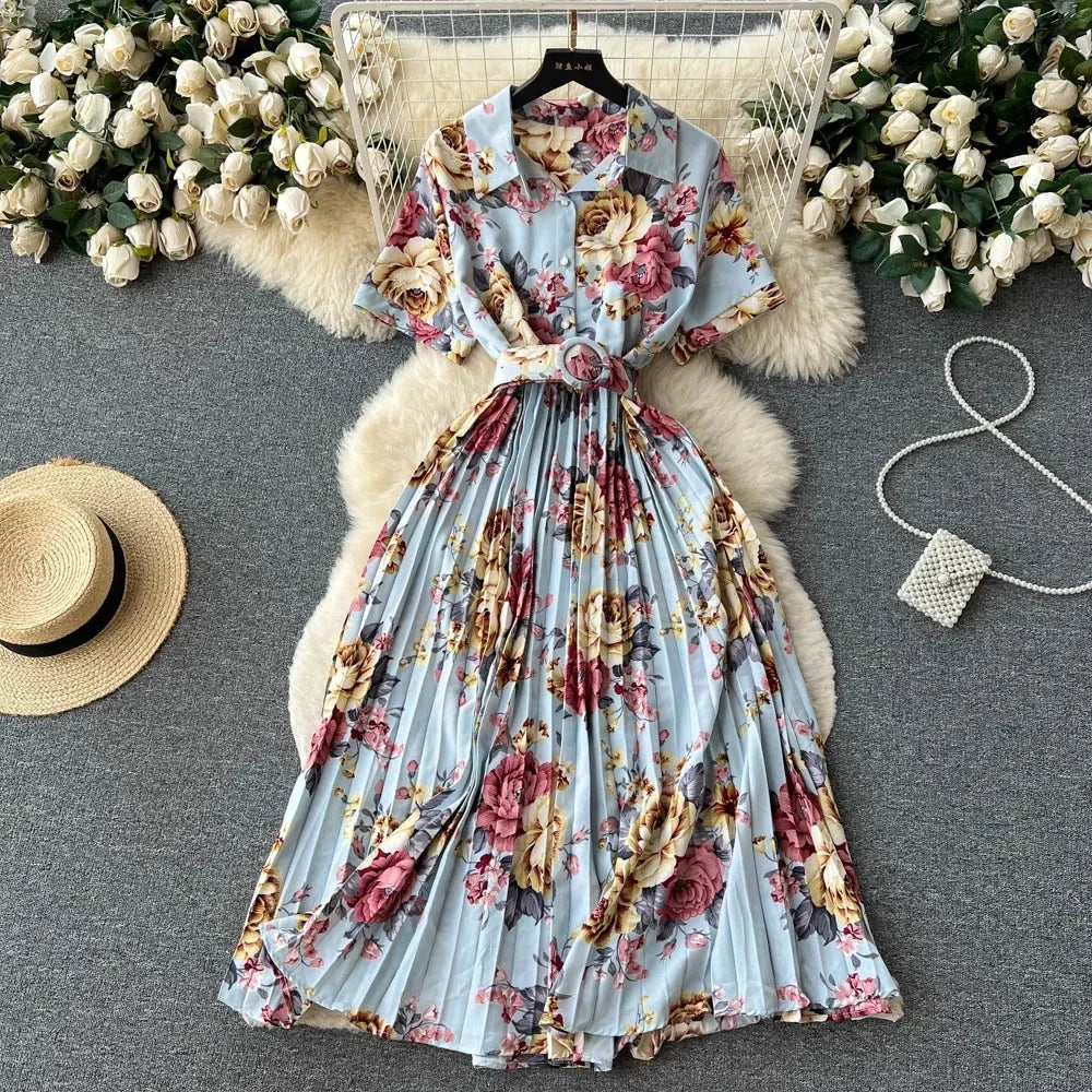 Print Drape Dress