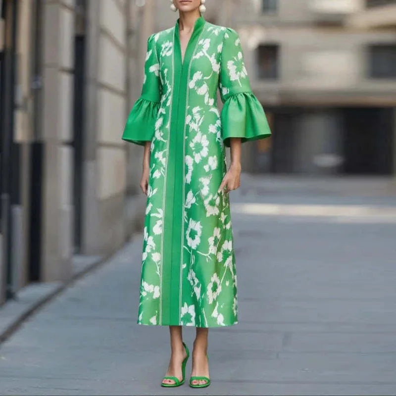 Green French Dress