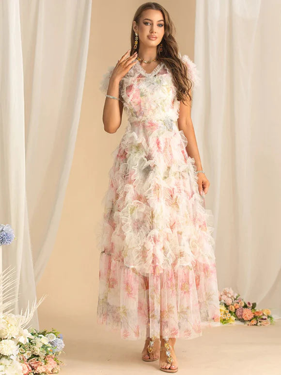 Frill Ball Gown