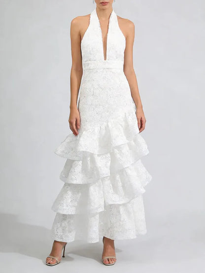 Halter Ruffle Dress