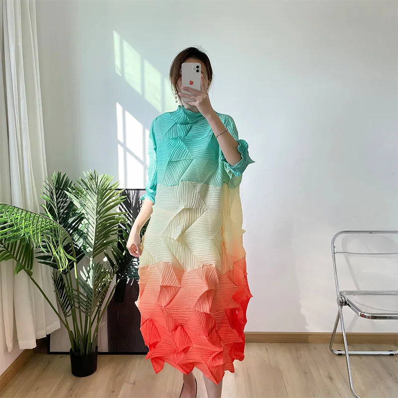 Diamond Pleated Dress
