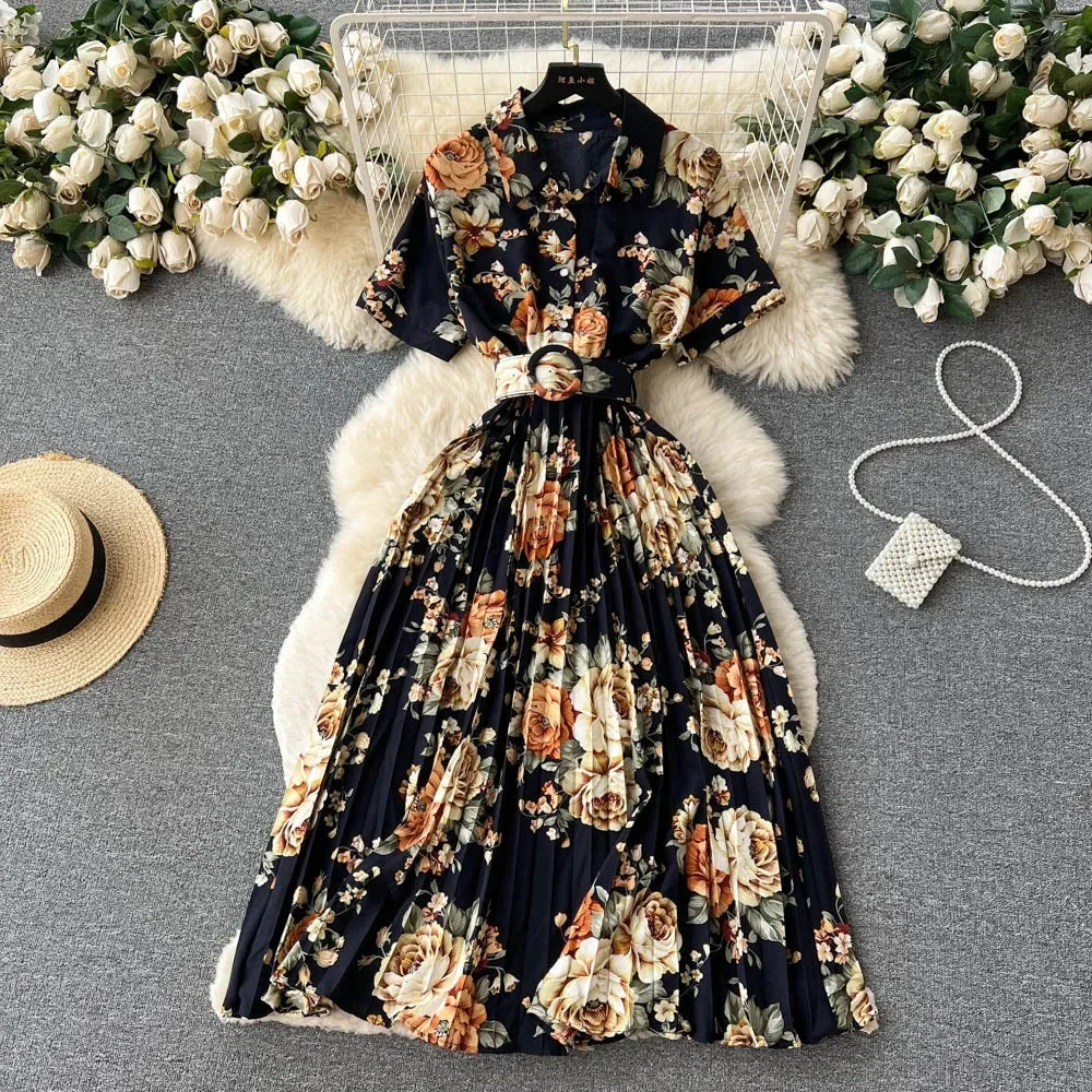Print Drape Dress