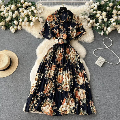Print Drape Dress