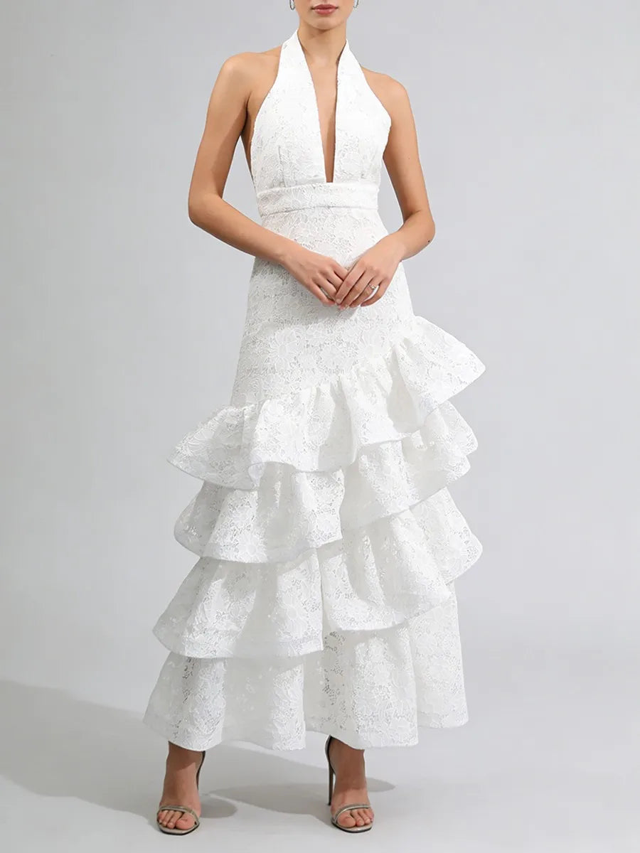 Halter Ruffle Dress
