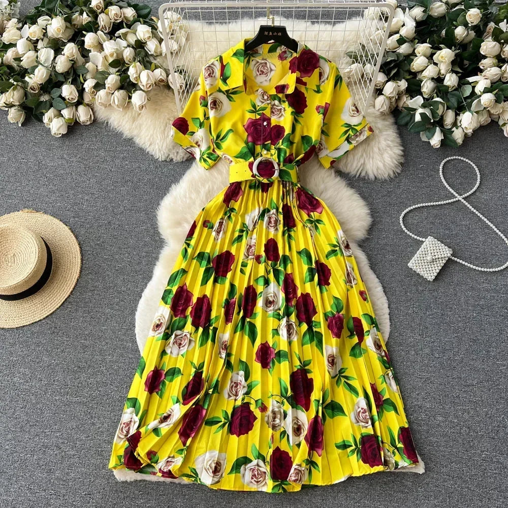 Print Drape Dress