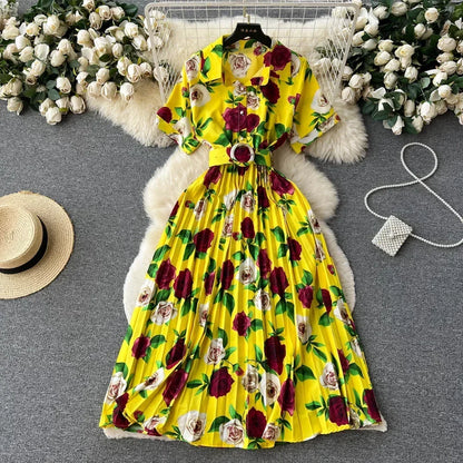 Print Drape Dress