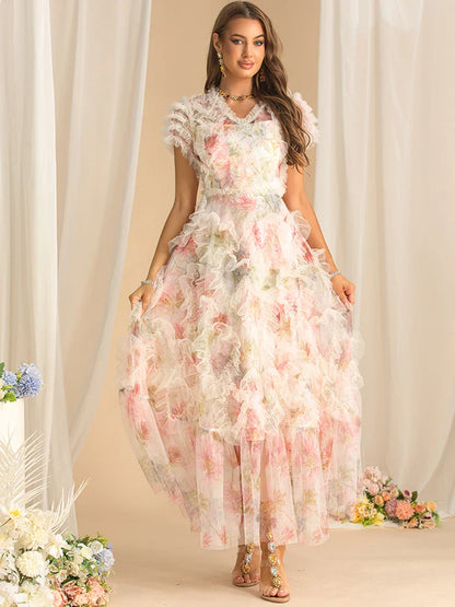 Frill Ball Gown