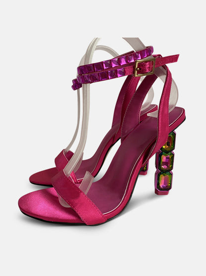 Natasha Diamond Ankle Heel Sandal