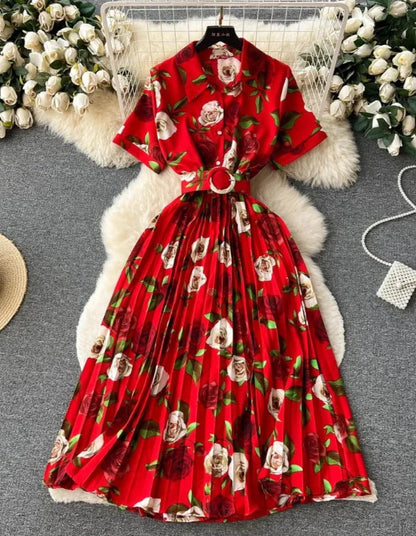 Print Drape Dress