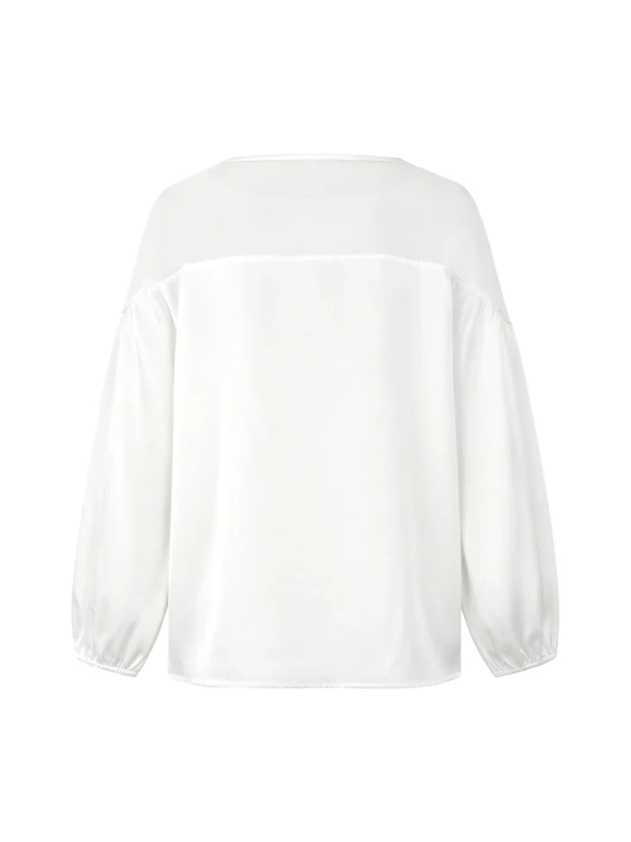 Sheer Floral Embroidered Shirt