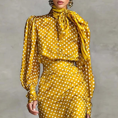 Bowknot Polka Dress