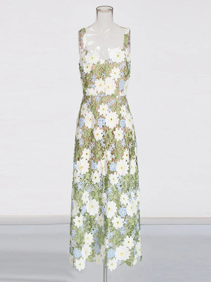 Floral Cutout Dress
