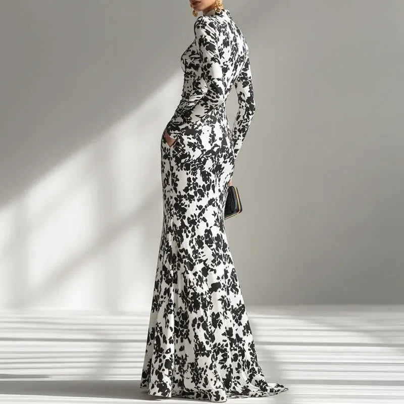 Sexy Floral Print Maxi Dress