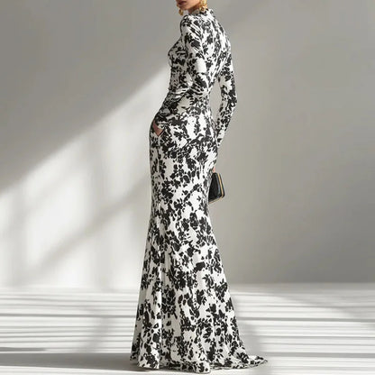 Sexy Floral Print Maxi Dress