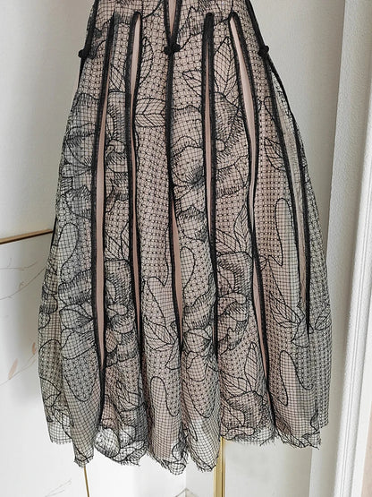 Flowers Embroidered Dress