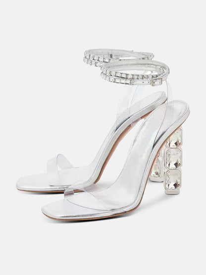 Natasha Diamond Ankle Heel Sandal