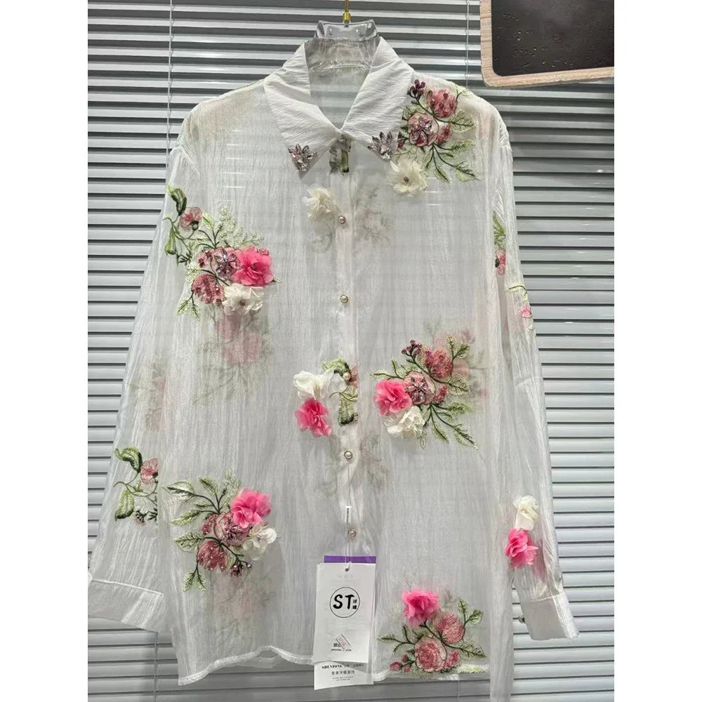 Embroidered Floral Shirt