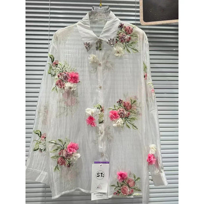 Embroidered Floral Shirt