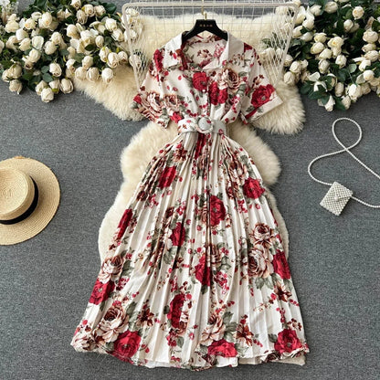 Print Drape Dress