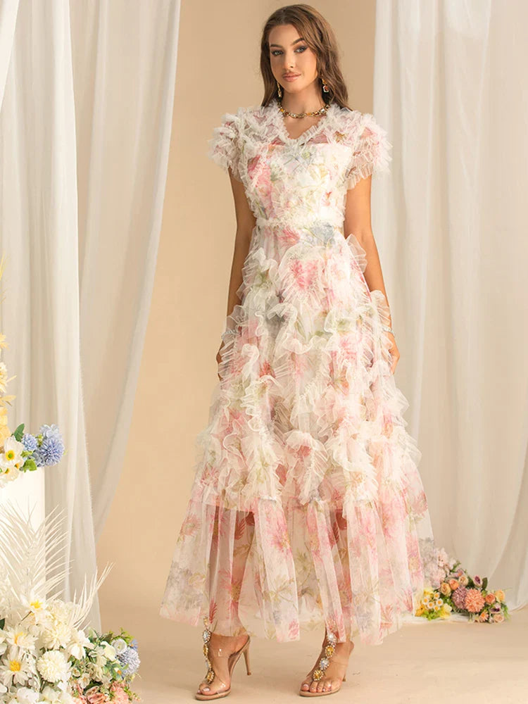 Frill Ball Gown