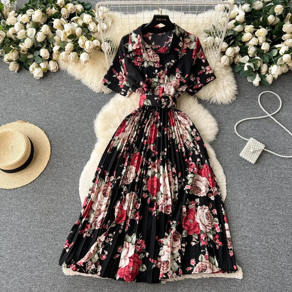 Print Drape Dress