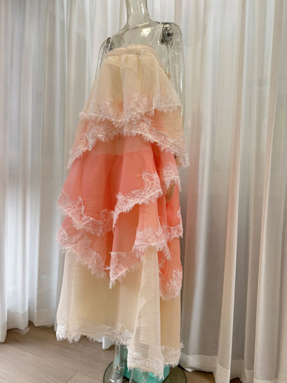 Lace Layers Maxi Dress