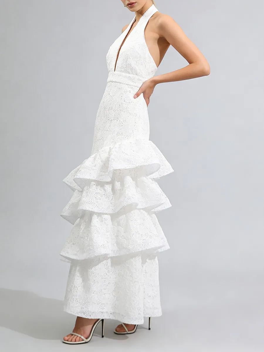 Halter Ruffle Dress