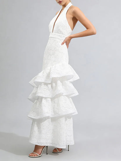 Halter Ruffle Dress