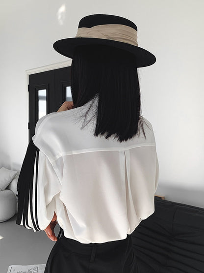Lapel Lantern Blouse