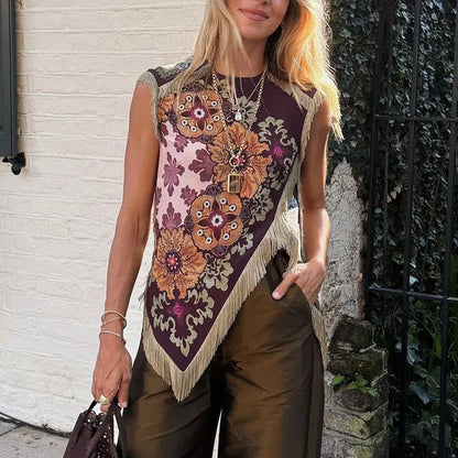 Tassel Irregular Top