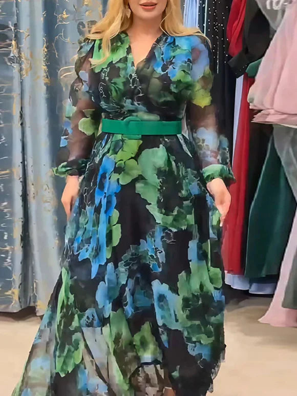 Bohemian Green Dress